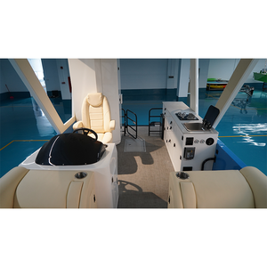 Vente en gros 2026 Yacht électrique de luxe 10 places, bateau ponton moderne à énergie nouvelle avec panneaux solaires et moteur hors-bord pour lac - Product Image 3