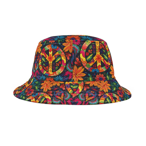 Floral Print Bucket Hat Unisex Casual Summer Hat Polyester Canvas Digital Printing Pattern Adult Style - Product Image 2