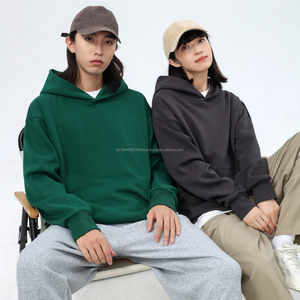 Sweat-shirts à capuche épais et amples pour hommes de la meilleure qualité, sans cordon, en molleton uni, 100% coton, sweat-shirt lourd à capuche - Product Image 1