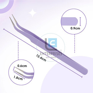 Pince à épiler pour extensions de cils en acier inoxydable, légère et durable, best-seller, marque privée - Product Image 4