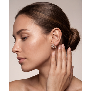 Fashion Stud Earrings-Jayanti Rose Gold <b>Indian</b> Ethnic Artificial <b>Jewellery</b> - Product Image 1