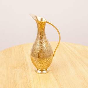 Vases modernes en laiton et en cuivre de haute qualité pour table, lot de quatre petits vases à fleurs, centres de table pour mariage - Product Image 3