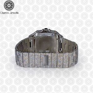 Charm_Jewells Luxury Stainless Steel <b>Watch</b> Rectangle Dial Sapphire Crystal Quartz Movement Unisex Fashion Design - Product Image 2