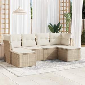 Conjunto de Sofás Beige para Jardín, Muebles de Patio - Product Image 1