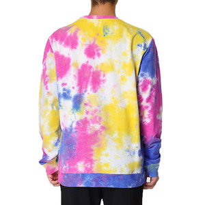 Sudadera de manga larga con cuello redondo y estampado tie-dye para hombre, corte regular, informal, tejida, moda de primavera para hombre a precio económico. - Product Image 5