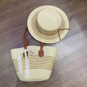 Bolso de mano de paja vintage para mujer, moda de verano, con cadenas de perlas, forro de algodón, cremallera, bordado, lazo, plumas y borlas, para playa y picnic - Product Image 3