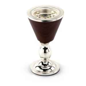 Ensemble brûleur de bakhoor moderne en métal et terrazzo, encensoir en aluminium cannelé, insert en acier inoxydable, pot de rangement pour oud, plateau de service, cadeau - Product Image 3