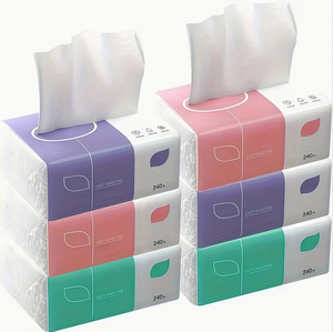 Eco Friendly Bamboo Pulp Facial <b>Tissue</b> <b>Paper</b> 4 Ply 400 Pulls Soft Pack Skin Friendly <b>Tissue</b> Supplier - Product Image 2