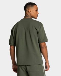 Hot Selling Men's Slim Fit Cotton T-<b>Shirt</b> Trendy Short Sleeved Torn Edge Collar Solid Color Versatile Casual Multiple Colors - Product Image 4