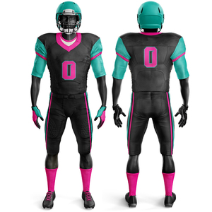 Ensemble Maillot et Pantalon de Football Américain Personnalisé OEM ODM, Sublimé, Anti-Transpiration, Coupe Ajustée, Manches Courtes, Vêtements de Sport pour Hommes Adultes - Product Image 2