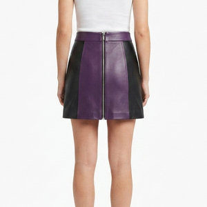 Women's High Quality PU Leather Skirt Tight Embroidery High Waist <b>Mini</b> Professional Office Skirt - Product Image 2