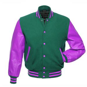 Blouson Bomber Varsity Long et Fin Personnalisé pour Hommes et Femmes, Décontracté, Color Block, à Capuche Zippée - Product Image 3