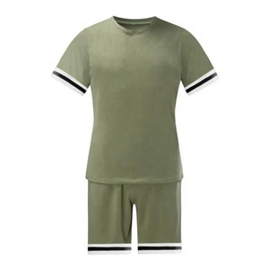 Chándal de playa de verano para hombre 100% algodón con estampado de logotipo personalizado de la mejor calidad, estilo informal transpirable de gran tamaño - Product Image 2