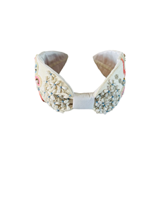 Bandeau brodé personnalisé avec perles pour marques de distributeurs privés et fournisseurs de mode en gros - Product Image 4