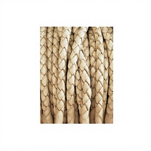 Wholesale 5mm Antique Natural Bolo <b>Braided</b> Leather <b>Cord</b> Decorative Twisted Cowhide Rope for Jewelry Making Bracelet Necklace - Product Image 5