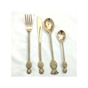 Ensemble de couverts en or mat, couverts modernes en acier inoxydable pour la cuisine, ensemble de couverts de luxe en or champagne, ensemble de couverts élégants - Product Image 6