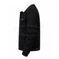Manteaux en jean pour hommes sous marque privée, service OEM, coupe classique, décontractés, fermeture boutonnée, motif uni, 100 % coton, vente en gros, hiver