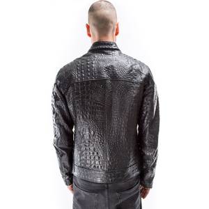 Men's High Quality Customized Cow Skin Leather Jacket Waterproof New Fashion Stand Collar Design Comfortable Fit for Winter - Product Image 5