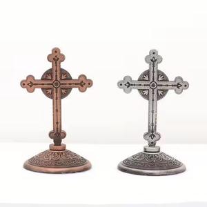 Trending Traditional Metal <b>Wall</b> Hanging <b>Crucifix</b> with Silver Jesus Figure Indoor Decor for Living Room Church Use <b>Crucifix</b> - Product Image 2