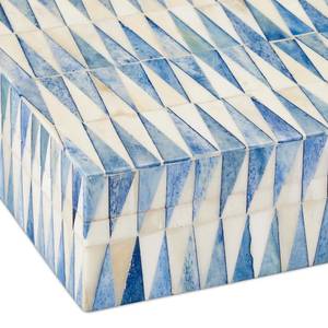 Handcrafted Bone Inlay Decorative <b>Storage</b> Box Set with Blue Geometric Pattern Jewelry Organizer Box for Bedroom Vanity Decor - Product Image 3