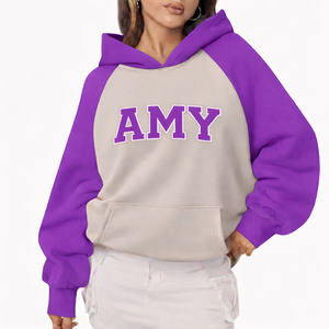 Sudadera con Capucha Oversize Moderna para Mujer, de Forro Polar Tejido, Larga, Holgada, Informal, Cálida, con Logo Frontal - Product Image 3