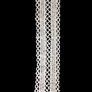 Encaje de Algodón Blanco Directo de Fábrica, Cinta de Encaje de Ganchillo Vintage con Ojales y Bordes Festoneados para Prendas de Vestir - Product Image 1