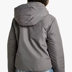 Chaqueta Acolchada para Mujer, Abrigo de Invierno para Exteriores, Diseño Simple a Cuadros, Cálida, Resistente al Viento e Impermeable, Reversible, Larga, de Color Sólido, Talla Grande - Product Image 2