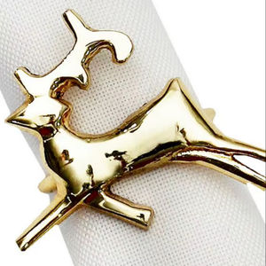 Anillo para Servilletas de Metal con Acabado Dorado, Adorno Decorativo para Mesa, Estilo Contemporáneo, para Hostelería y Presentación - Product Image 1