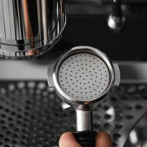 Professional Grade 58.5mm Espresso <b>Mesh</b> <b>Screen</b> Titanium Coated Black Finish Better Water Distribution - Product Image 2