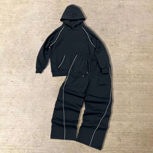 Conjunto de Sudadera y Pantalones Deportivos Personalizados, 100% Algodón, Felpa Gruesa, Estilo Francés, con Logotipo Personalizado - Product Image 5