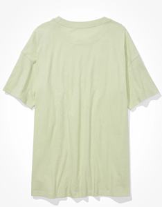 Camiseta Básica Casual de Primavera para Mujer, Color Verde Salvia Claro, Corte Regular, Ecológica, Transpirable, de Secado Rápido, Mezcla de Algodón Suave - Product Image 5