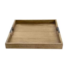 Plateau de rangement et de service élégant avec côtés surélevés, poignées faciles à saisir, design minimaliste, parfait pour la table basse, la cuisine et la maison - Product Image 1