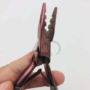 Outils professionnels pour extensions de cheveux ADELMAS de 7 pouces, trois trous, micro-perles, acier inoxydable de haute qualité, personnalisés - Product Image 4
