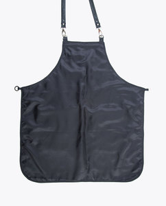 Delantal de Mezclilla Azul de Algodón para Peluquería, Delantal de Trabajo para Mujeres y Hombres, Delantal de Cocina para Chef y Barbero con Correas de Cuero - Product Image 2
