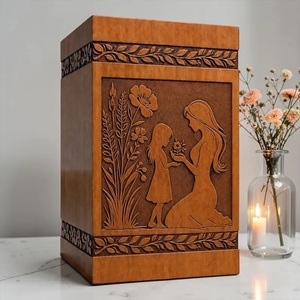 Custom Engraved Rosewood Cremation Urn Handcrafted American Style Eco-Friendly Durable <b>Memorial</b> <b>Box</b> with Personalized Options - Product Image 6