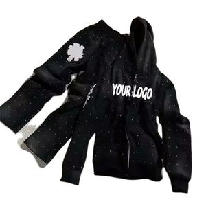 Conjunto Deportivo de Invierno para Hombre, de Alta Calidad, Personalizado, con Pedrería, Sudadera con Capucha y Pantalones, Diseño Moderno, Ropa Urbana, Venta al Por Mayor - Product Image 1