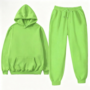 Sudadera con Capucha de Alta Calidad para Hombre, Mezcla de Algodón Pesado, Estilo Graffiti Gótico Urbano, Diseño Geométrico de Malla, Estampado de Espuma, Conjunto de Sudadera para Hombre - Product Image 5