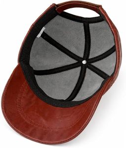 Casquette de baseball en cuir style Old Money personnalisée, minimaliste, en cuir véritable nude, casquette de papa, fournisseur OEM - Product Image 4