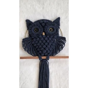 Décoration murale en macramé en jute artisanale avec accents en céramique - Vente en gros - Product Image 5