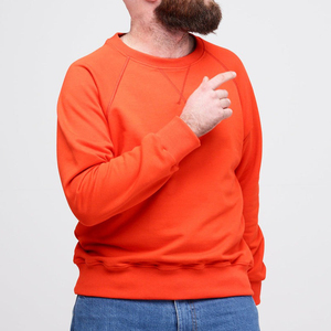 2026 Men's 100% Cotton <b>Sweatshirt</b> 240GSM Regular Fit Solid Color <b>Retro</b> Fashion Pullover Digital Breathable Quick Dry Spring - Product Image 5