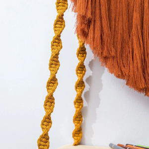 Peacock Design Multicolour Macrame Wall Hanging <b>Shelf</b> Handmade Decorative Storage Rack for Living Room Bedroom Home Decor - Product Image 2