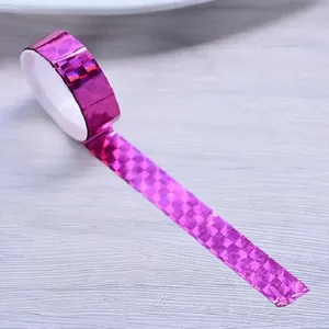 Cinta Adhesiva Holográfica Impermeable con Efecto Prisma, Cinta Decorativa Láser Brillante para Manualidades, Embalaje y Venta al por Mayor - Product Image 1
