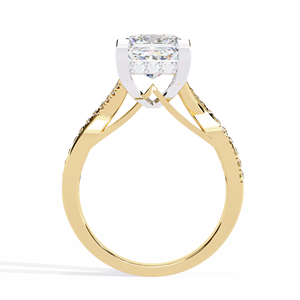 Bague en diamant de laboratoire taille princesse de 2,00 carats, certifiée IGI, or 14 carats plaqué rhodium, bijoux de luxe pour fiançailles, mariage et cérémonie nuptiale - Product Image 4