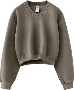 Custom OEM Logo <b>Acid</b> Wash Pullover sweatshirts Oversized loose fit long sleeves Blank Wash Vintage Style Winter 100% Cotton - Product Image 6