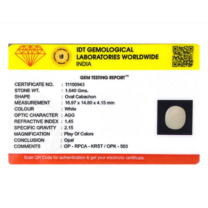 Natural Oval Cut Opal 8.2 Carat Loose Gemstone for Fine Jewelry - Product Image 4