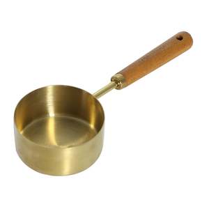 Measuring Cup <b>Copper</b> 125 ml With Wooden <b>Handle</b> Kitchen Measuring Cup Liquid Measuring Tool Durable Reusable - Product Image 4