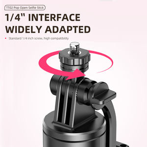 TT02 Trípode <span class=keywords><strong>3</strong></span> en 1 de 1.75m con Apertura Automática, Control Remoto Magnético, Clip Desmontable para Teléfono, Palo Selfie - Product Image 6