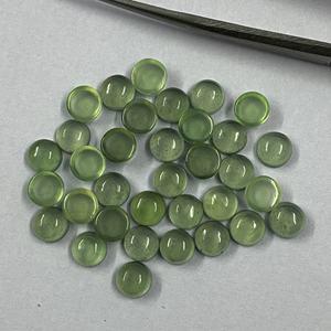 Cabochons ronds lisses en serpentine verte naturelle de 8mm en gros pierres précieuses en vrac du fabricant fournisseur produits tendance 2025 - Product Image 3