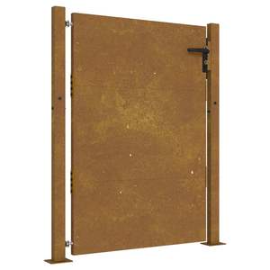 Porte de jardin en acier Corten 39,4x49,2 pouces, porte battante, design industriel, durable, revêtement en poudre, installation facile - Product Image 5