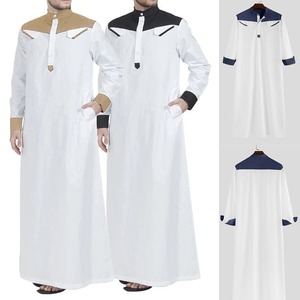 <b>Men</b> Juba Modern Traditional Muslim Clothing Comfortable Long Sleeve Robe Breathable Fabric Loose Fit Modest Design - Product Image 2